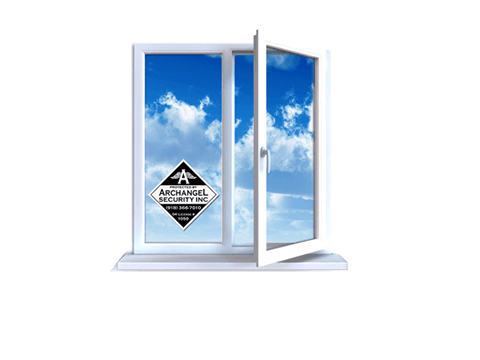 Home security window decal