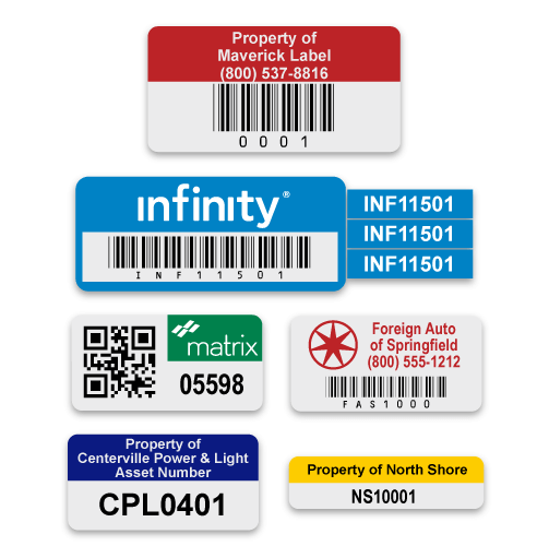 Asset Tags And Property Id Labels For Fixed Asset Tracking