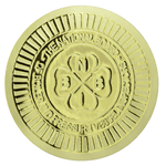 Bright gold foil circle The Nation Board of Boiler and Pressure Vessel Inspectors embossed label