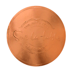 Bright copper foil circle Sur La Table embossed label