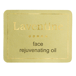 Metallic gold foil and black on dull gold rectangle Laventine foil label