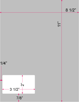 1 Up 3 1/2&quot; x 2&quot; Label