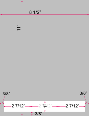 2 9/16&quot; x 1&quot; - 3 Across