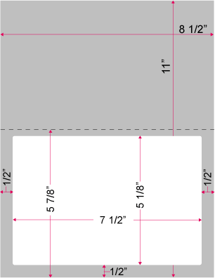 1 Up 7 1/2&quot; x 5 1/8&quot; Label
