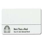 Black ink on white St. Luke Episcopal customer mailing & shipping label sample