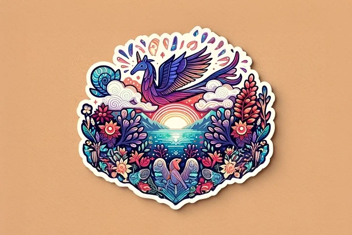 100 Die Cut Stickers 5x4 Glossy by MaverickLabel