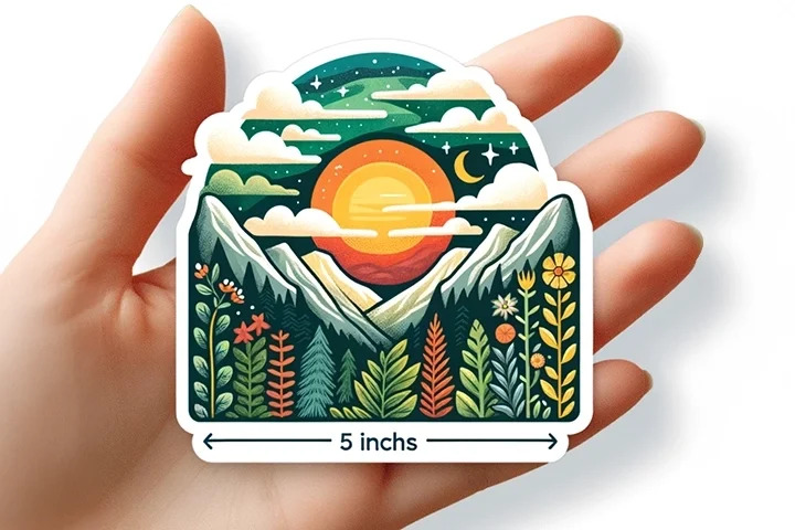 100 Die Cut Stickers 5x4 Matte by MaverickLabel